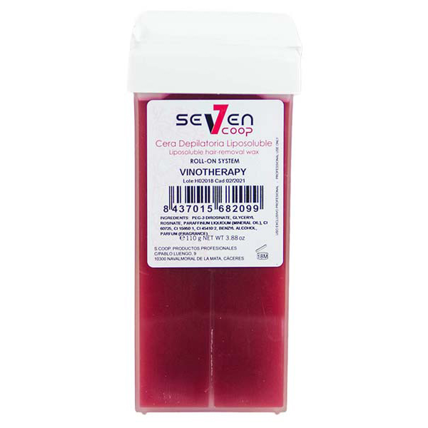 Cera depilatoria roll-on vino Seven Coop 110 ml