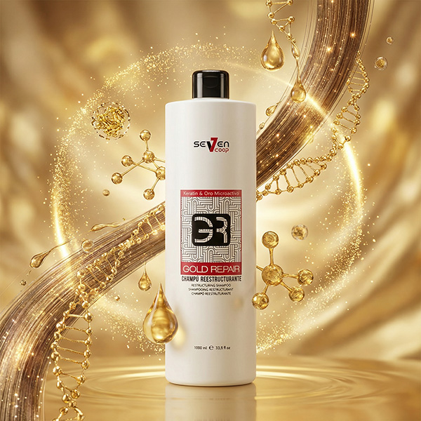 Champú reestructurante Gold Repair Seven Coop, imagen de marca