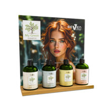 Expositor de champús My Green de Seven Coop