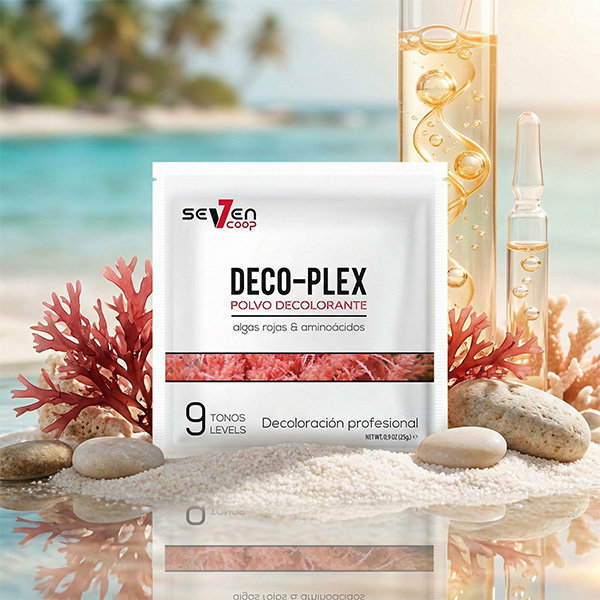 Sobre decolorante Deco-Plex Seven Coop 25 g con fondo cosmético
